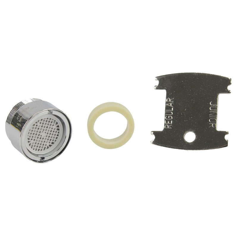 Danco 10866 Dual Thread Vandal Proof Aerator, 15/16 x 55/64 in Male x Female, Brass, Chrome Plated, 1.2 gpm