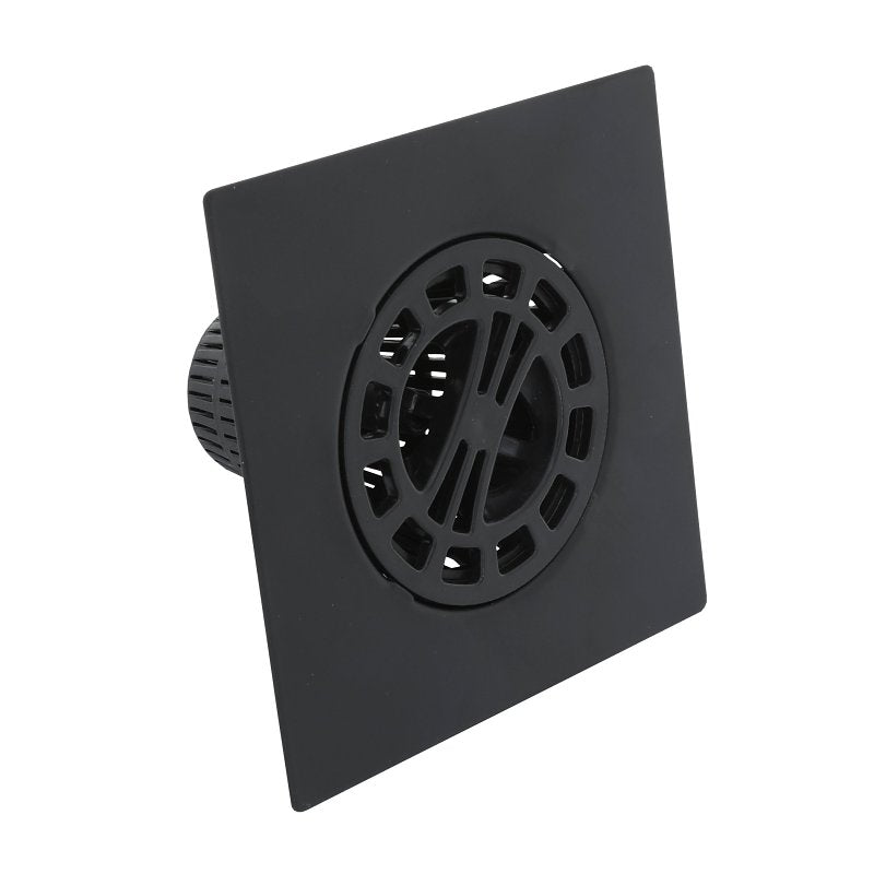 Danco 11087 Square Hair Catcher, Plastic/Stainless Steel, Matte Black