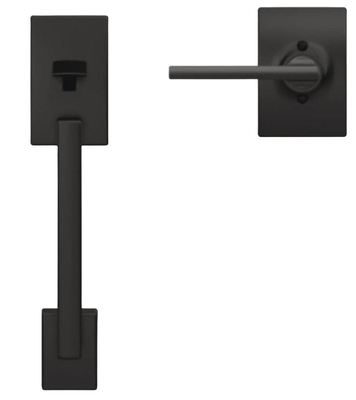 Schlage FE285 G CEN 622 LAT Front Entry Handleset, Lever Handle, Matte Black, Commercial, 2 Grade, Left, Right Hand