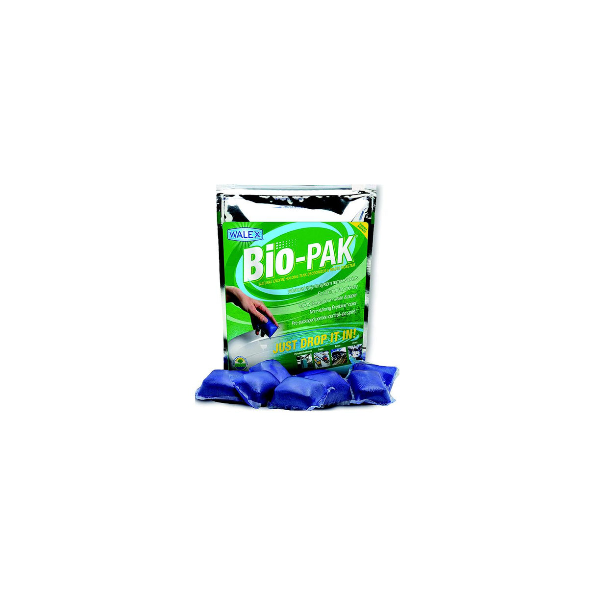 Walex BIOBLUBG Porta-Pak Fresh Scent Holding Tank Deodorizer, 50/Pk
