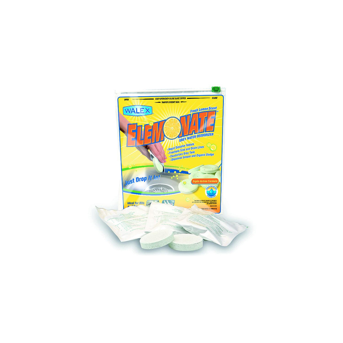 Walex Elemonate Grey Water Holding Tank Deodorizer, 5/Pk