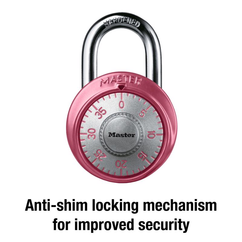 Master Lock 2 in. H X 1-7/8 in. W Steel 3-Dial Combination Combination Padlock