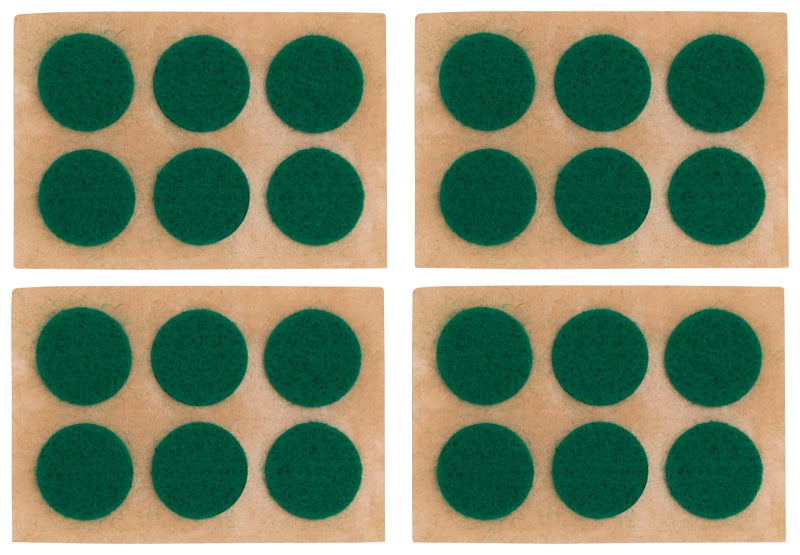 ProSource PH-122294-PS Furniture Pad, Felt Cloth, Green, 5/8 in Dia, 1/16 in Thick, Round
