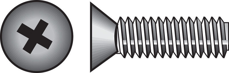 HILLMAN No. 6-32 Ga. X 1-1/2 in. L Phillips Flat Head Stainless Steel Machine Screws 100 pk