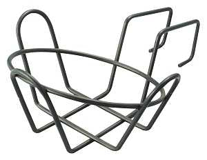 Landscapers Select GB-4326 Round Planter Holder with Hanger, Steel, Black, Powder-Coated