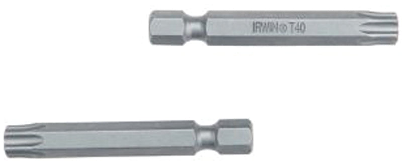 Irwin 93318 Power Bit, T10 Drive, Torx Drive, 1/4 in Shank, Hex Shank, 1-15/16 in L, Tool Steel