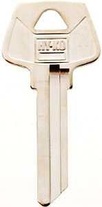 Hy-Ko 11010S6 Key Blank, Brass, Nickel, For: Sargent Cabinet, House Locks and Padlocks, Pack of 10