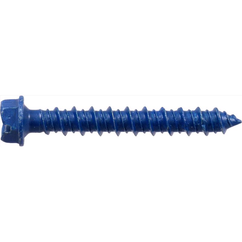 HILLMAN Tapper 1/4 in. D X 1.75 in. L Steel Hex Head Concrete Screw Anchor 100 pk