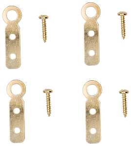 ProSource PH-122227-PS Picture Hanger, 9 lb, Steel, Polished Brass, Brass, Flush