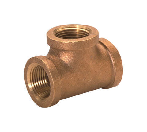 JMF Company 1 in. FPT X 1 in. D FPT Red Brass Tee