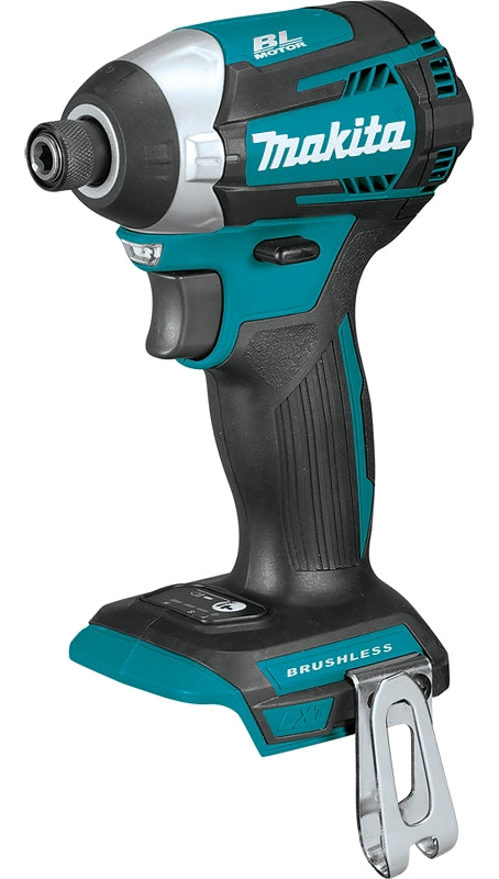 Makita XDT14Z Brushless Impact Driver, Tool Only, 18 V, 1/4 in Drive, Hex Drive, 0 to 3800 ipm, 0 to 3600 rpm Speed
