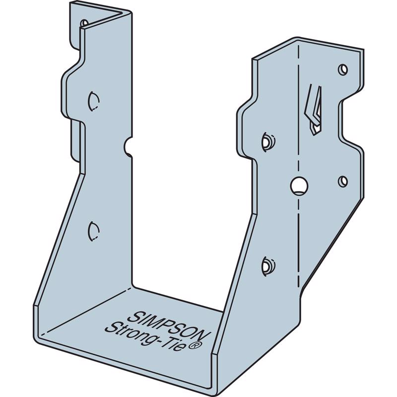 Simpson Strong-Tie 2 in. H X 6.56 in. W 18 Ga. Galvanized Steel Joist Hanger, Pack of 25