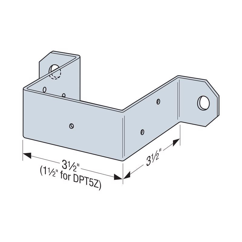 Simpson Strong-Tie ZMax 6.31 in. H X 1.5 in. W 14 Ga. Steel Deck Post Tie