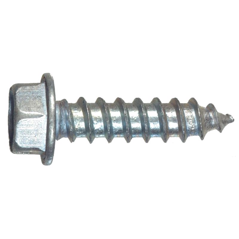 HILLMAN No. 8 Ga. X 1-1/4 in. L Slotted Hex Head Sheet Metal Screws 100 pk