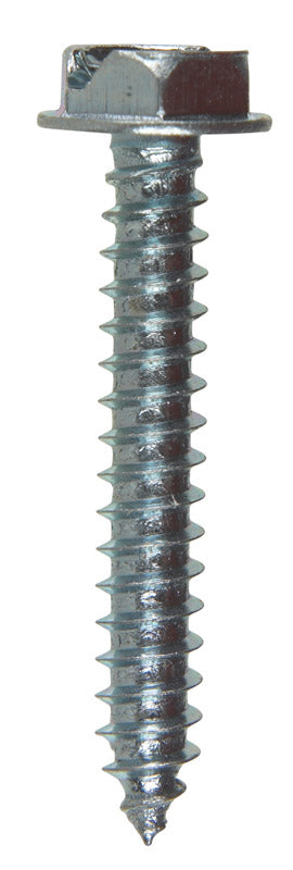 HILLMAN No. 10 X 1-1/4 in. L Slotted Hex Head Sheet Metal Screws 100 pk