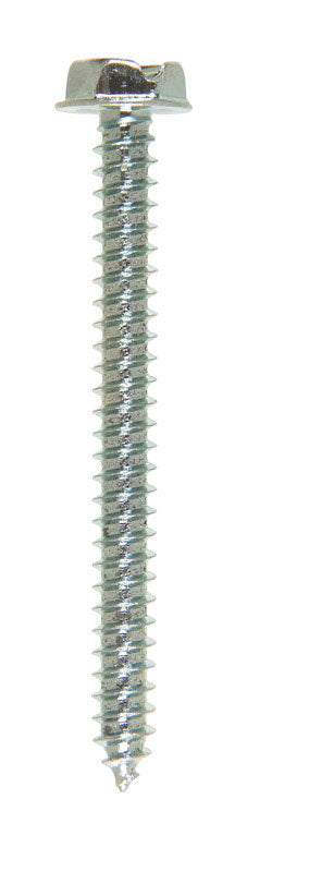 HILLMAN No. 10 X 2 in. L Slotted Hex Washer Head Sheet Metal Screws 100 pk