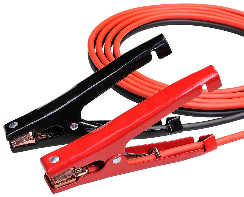 ProSource 061614 Booster Cable, 6 AWG Wire, 4-Conductor, Clamp, Clamp, Stranded, Black/Red Sheath