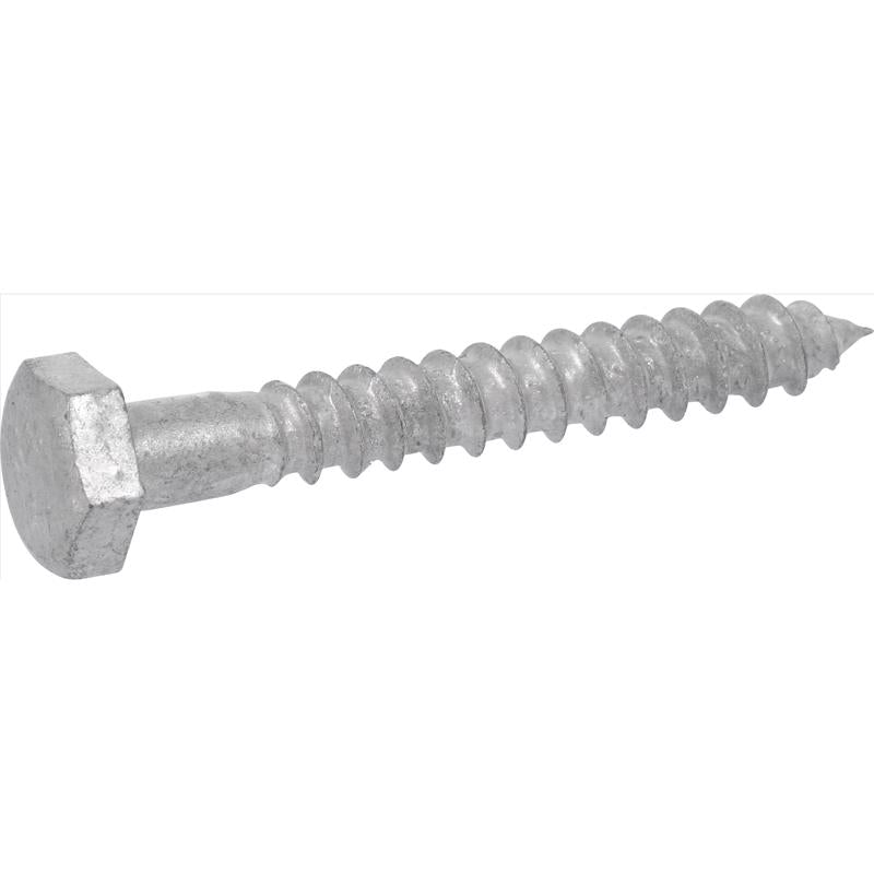 HILLMAN 3/8 in. X 5-1/2 in. L Hex Hot Dipped Galvanized Steel Lag Screw 50 pk