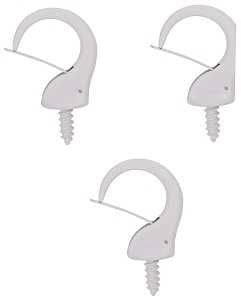 ProSource PH-122244-PS Cup Hook, 17/32 in Thread, 46 mm L, Zinc Alloy, White