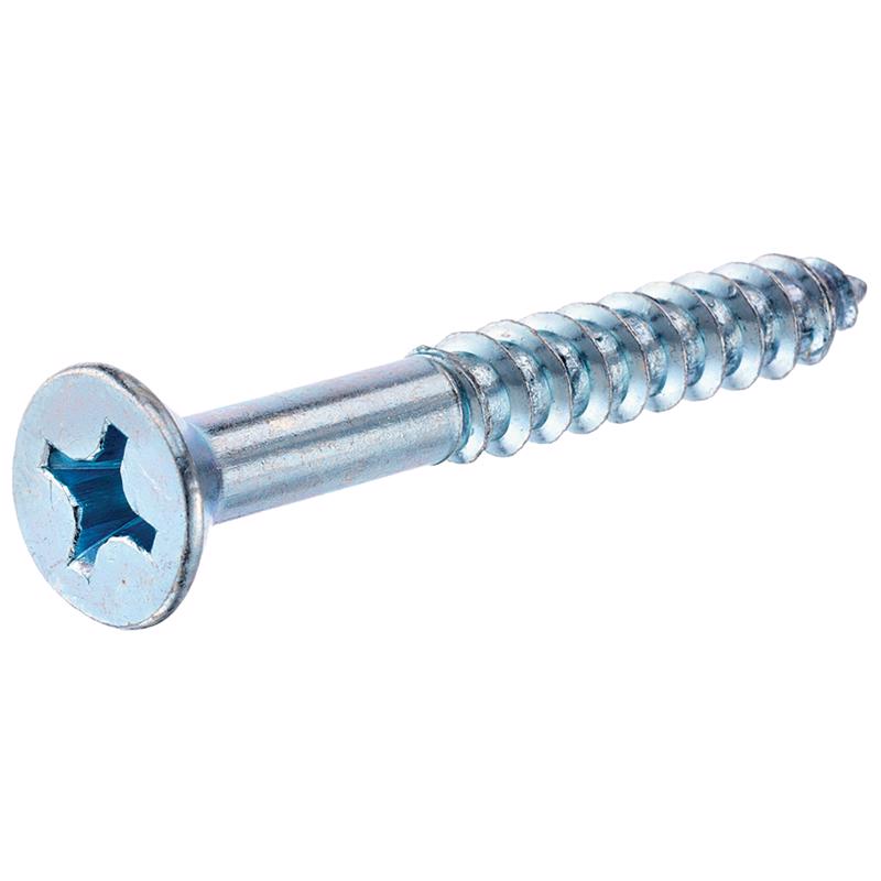 HILLMAN No. 8 Ga. X 1 in. L Phillips Zinc-Plated Coarse Wood Screws 100 pk