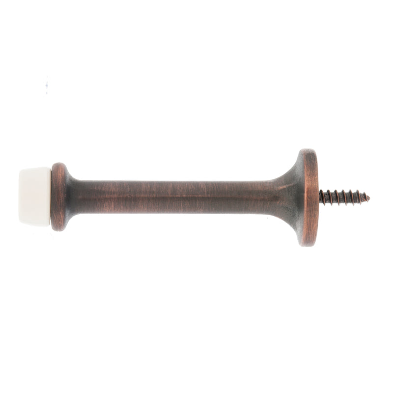 Ace Metal Oil Rubbed Bronze Bronze Rigid Door Stop Mounts to door and wall 1/8 in., Pack of 5