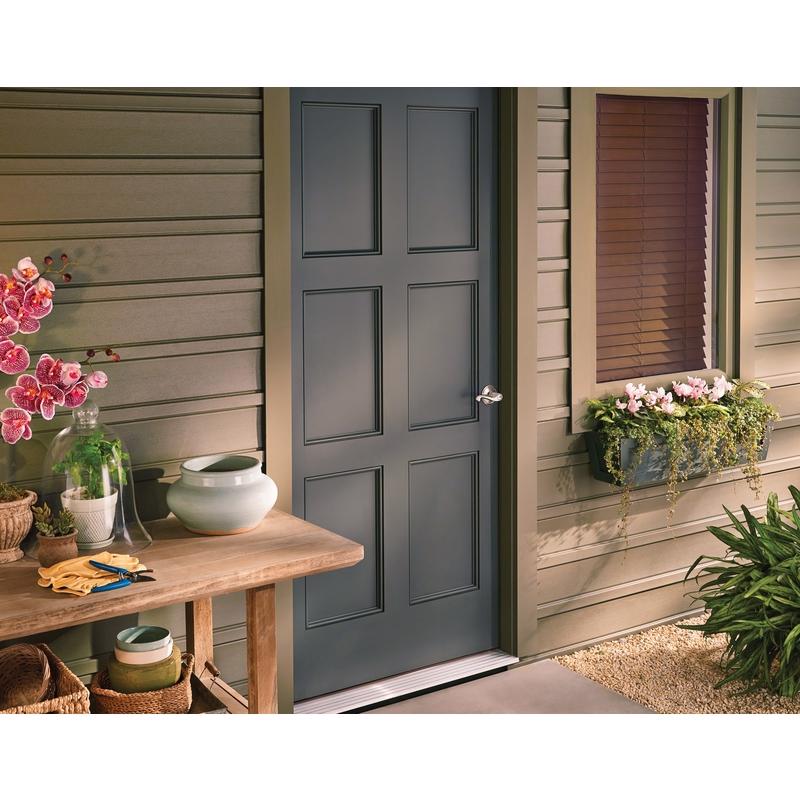 Schlage Flair Satin Nickel Entry Door Knob 1-3/4 in.