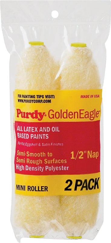 Purdy 140605063 Roller Cover, 1/2 in Thick Nap, 6-1/2 in L, Polyester Cover