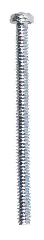 HILLMAN No. 6-32 X 2 in. L Combination Round Head Zinc-Plated Steel Machine Screws 100 pk