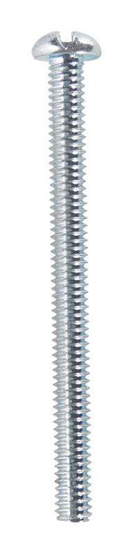 HILLMAN No. 8-32 X 2 in. L Combination Round Head Zinc-Plated Steel Machine Screws 100 pk