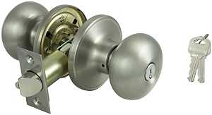 ProSource TFX200V-PS Entry Knob, Satin Nickel, KW1, KA3 Keyway, 3 Grade, Pack of 3