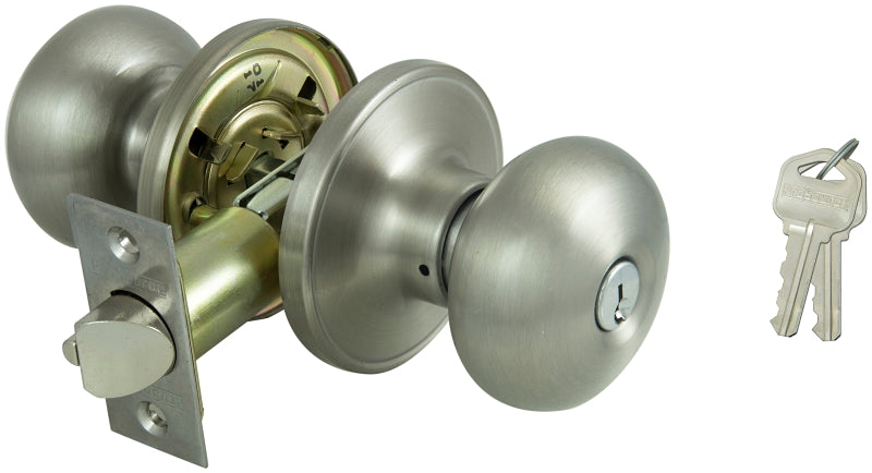 ProSource TFX200V-PS Entry Knob, Satin Nickel, KW1, KA3 Keyway, 3 Grade, Pack of 3