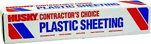 Poly-America CF00712-0400C Painter's Sheeting, 0.7 mil Thick, 400 ft L, 12 ft W, Clear