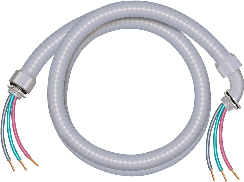 Southwire 55189301 Decorative Flexible Whip, 10 AWG Cable, Copper Conductor, THHN Insulation