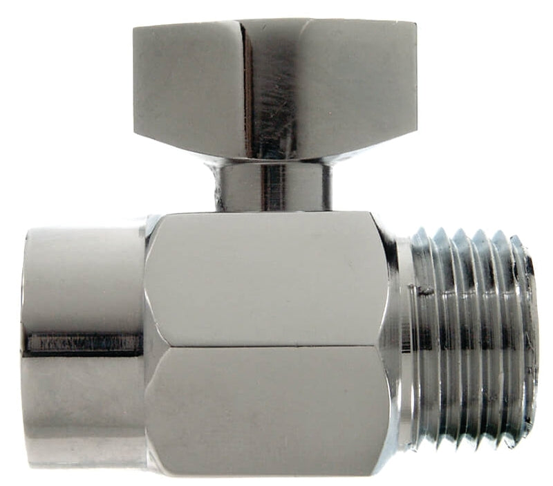 Danco 89171 Shower Volume Control Valve, 1/2 in Connection, FIP x MIP, Brass Body, Chrome-Plated