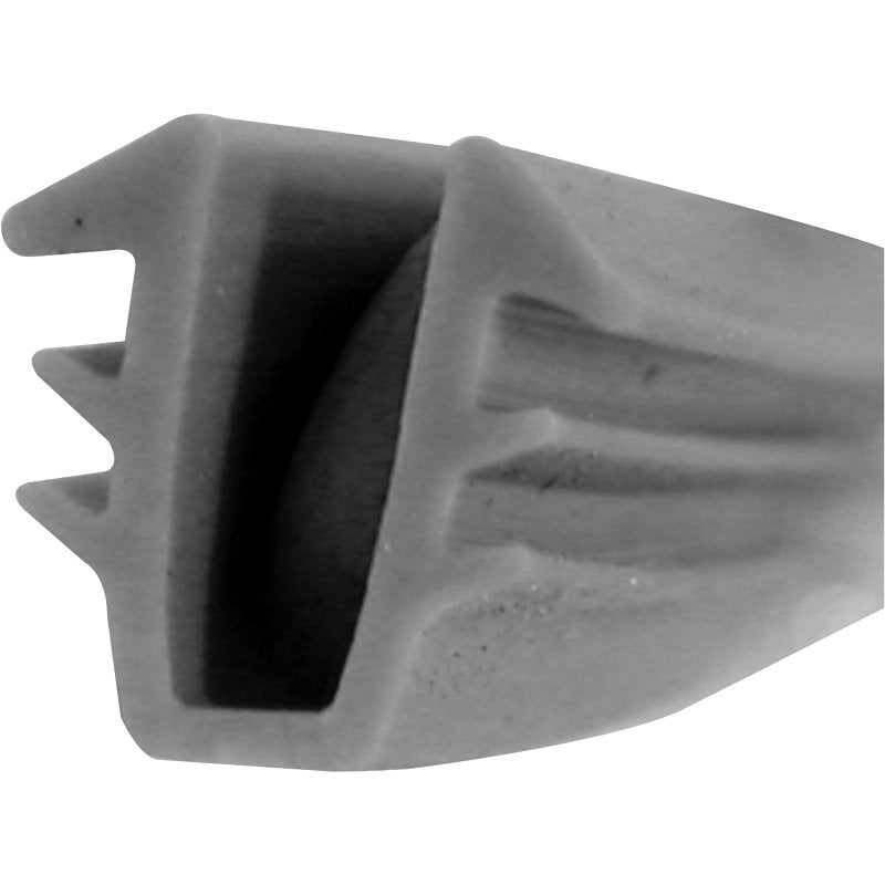 Make-2-Fit P 7735 Glass Glazing Channel, 5/32 to 1/4 in W, 200 ft L, Vinyl, Gray