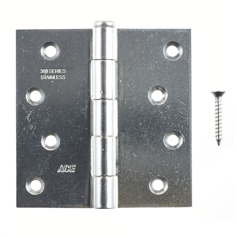 Ace 4 in. L Stainless Steel Door Hinge 1 pk
