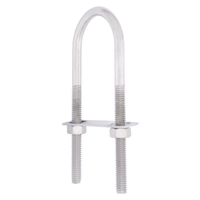 Hampton 5/16 in. X 2 in. W X 4-11/16 in. L Coarse Stainless Steel U-Bolt, Pack of 5