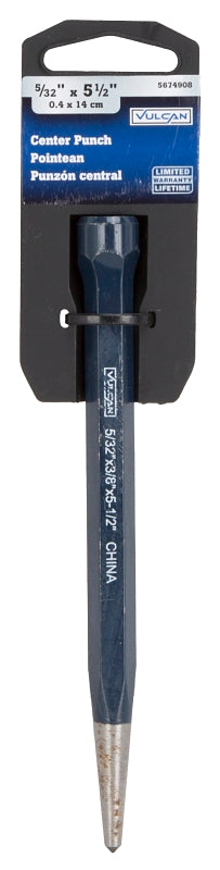 Vulcan JL-CSL016 Center Punch, 1/32 in Dia Shank, Hex Shank