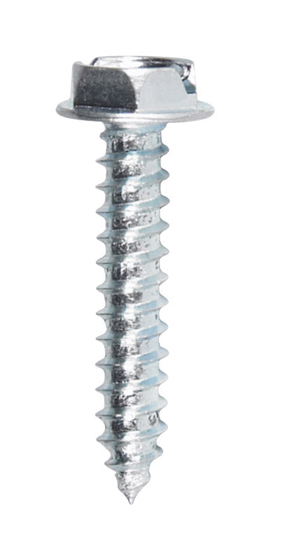 HILLMAN No. 10 X 1 in. L Slotted Hex Washer Head Sheet Metal Screws 100 pk