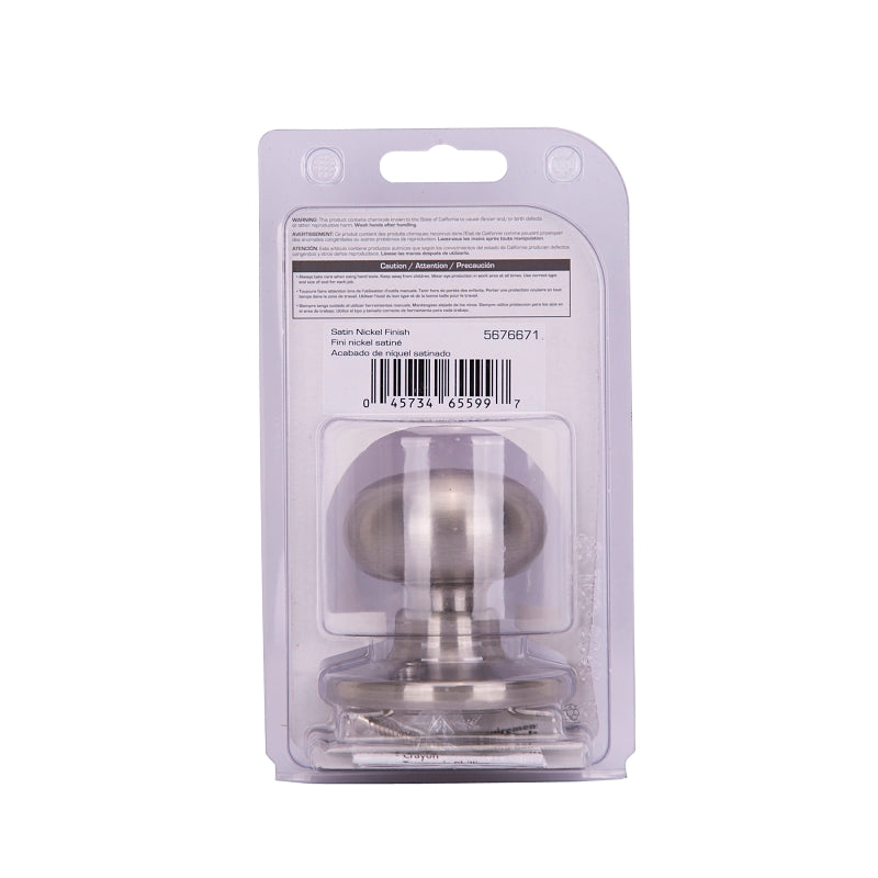 ProSource TFX240V-PS Dummy Knob, TF Design, Satin Nickel, 1-3/8 to 1-3/4 in Thick Door, Stainless Steel