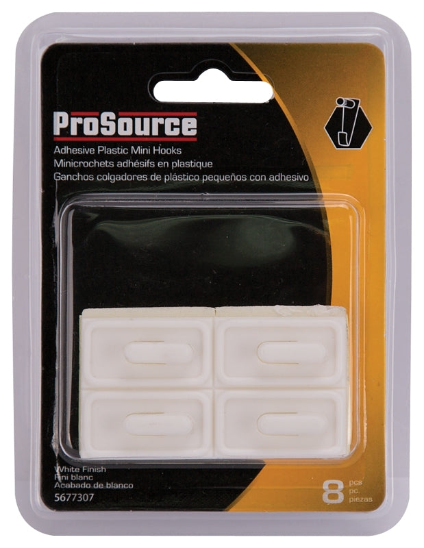 ProSource PH-122300-PS Mini Hook, 100 g, 1-Hook, Plastic, White, White