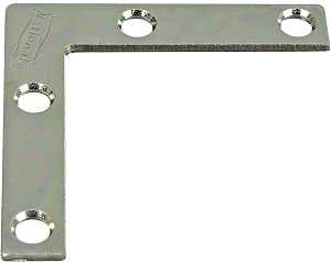 National Hardware 117BC Series N266-486 Corner Brace, 2 in L, 3/8 in W, 2 in H, Steel, Zinc, 0.07 in Thick Material, Pack of 40
