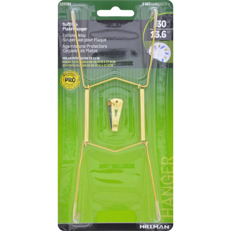 HILLMAN Brass-Plated Gold All Purpose Hanger 11 in. 1 pk, Pack of 10