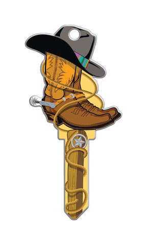 Lucky Line Key Shapes Cowboy House Key Blank Single For Kwikset KW1/11, Pack of 5