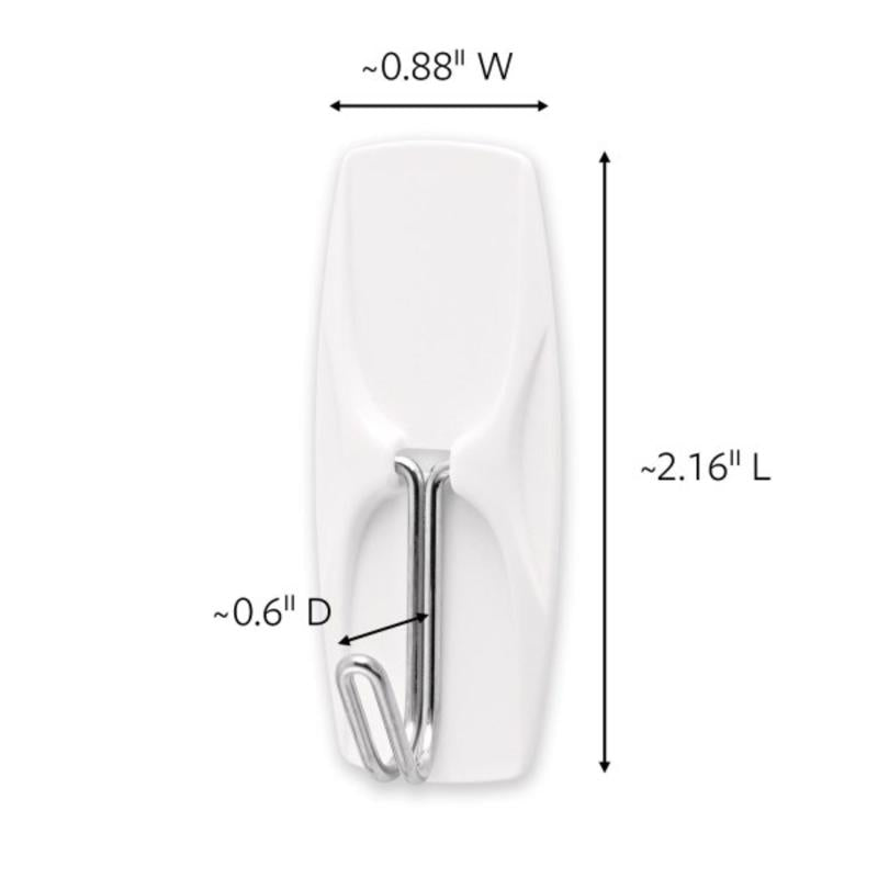3M Command Medium Plastic Wire Hooks 2.17 in. L 2 pk