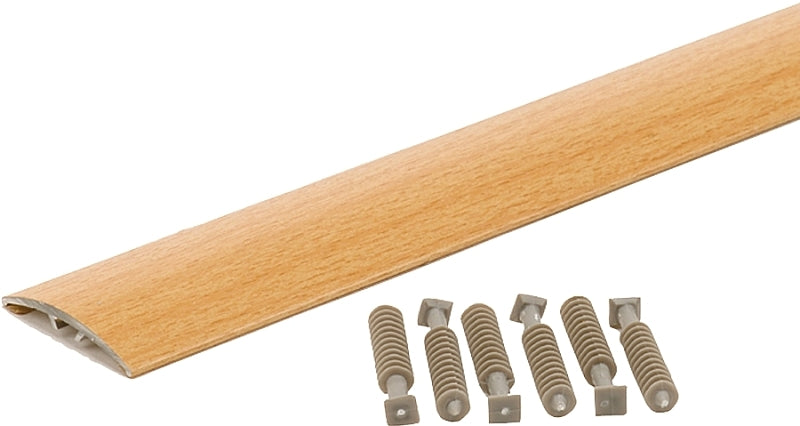 M-D 46141 Multi-Floor Transition, 36 in L, 1-1/2 in W, Aluminum, Oak