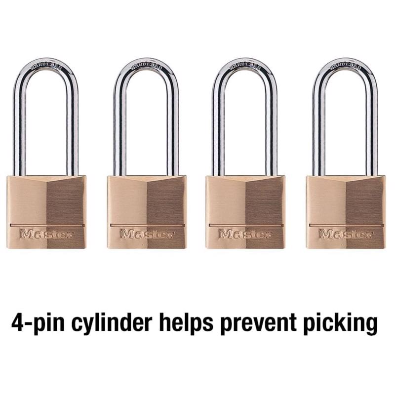 Master Lock 1-9/16 in. W Steel 4-Pin Cylinder Exterior Padlock