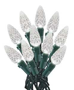 Hometown Holidays U12E744A C6 Light Set, Christmas, 120 V, 4.8 W, 60-Lamp, LED, Cool White, 25000 hr Average Life