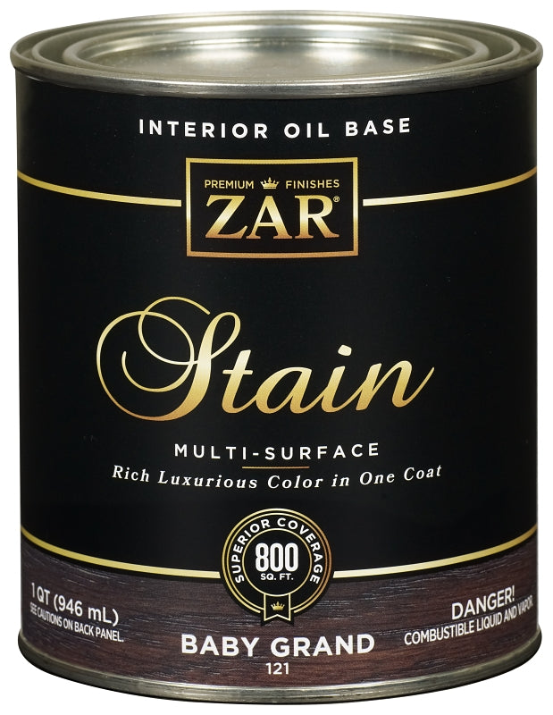 ZAR 12112 Wood Stain, Baby Grand, Liquid, 1 qt, Can