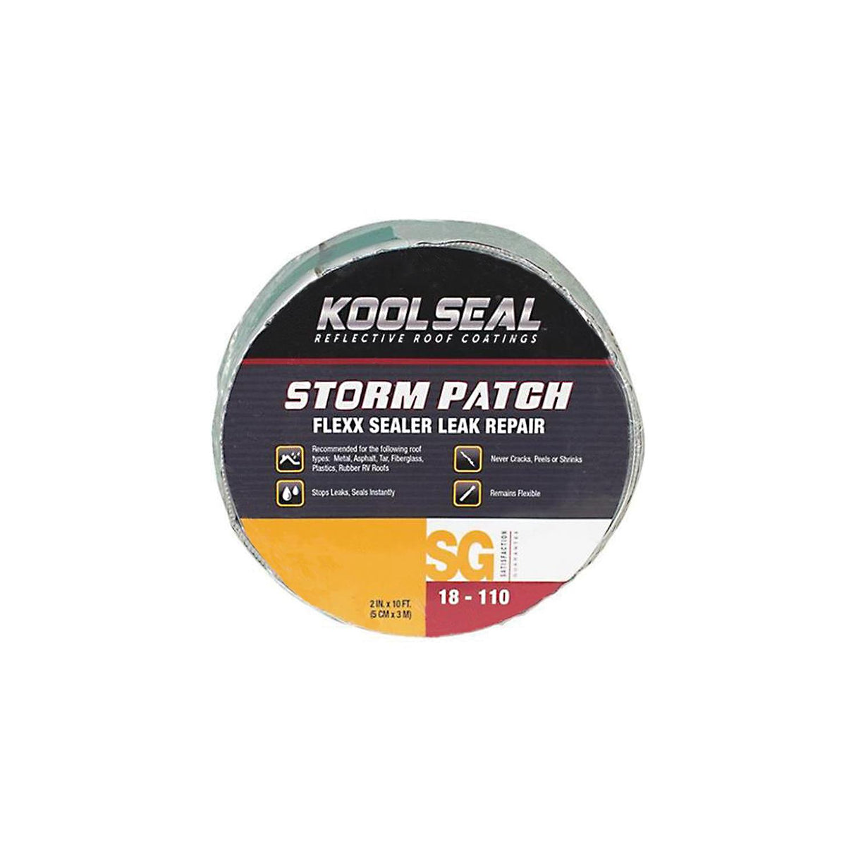 Kool Seal Storm Patch Flexx Sealer Leak Repair, White, 2" x 10'